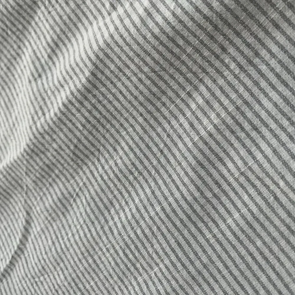 Ikea Bergpalm Duvet Cover Twin Blue/Gray Striped Button Closure 100% Cotton